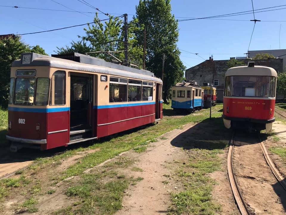 У Львові відбулась виставка історичних та сучасних трамваїв. Фото: Львівелектротранс