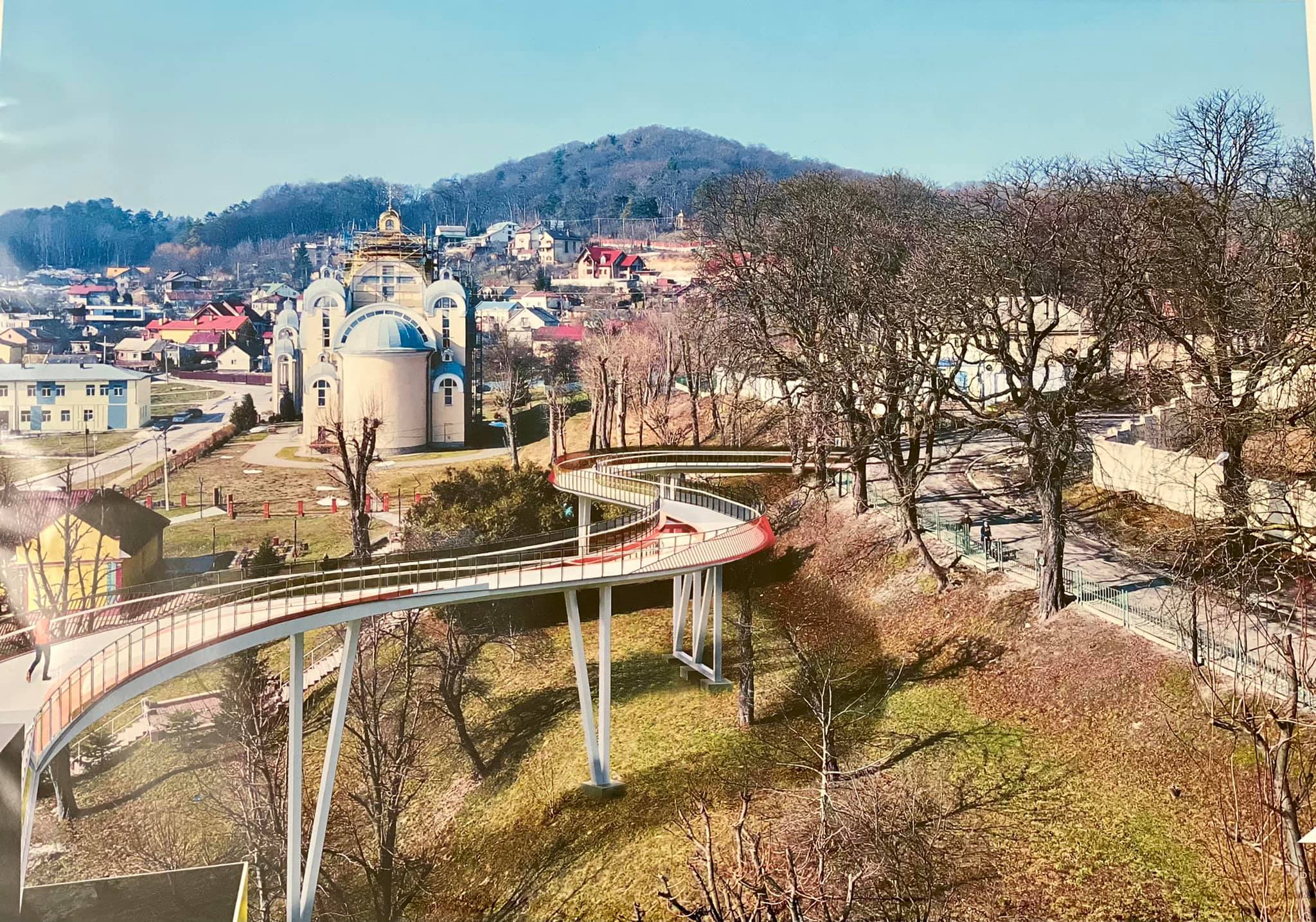 У Винниках збудуть пішохідний міст на 20-метровій висоті. Фото: Винниківська Міська Рада