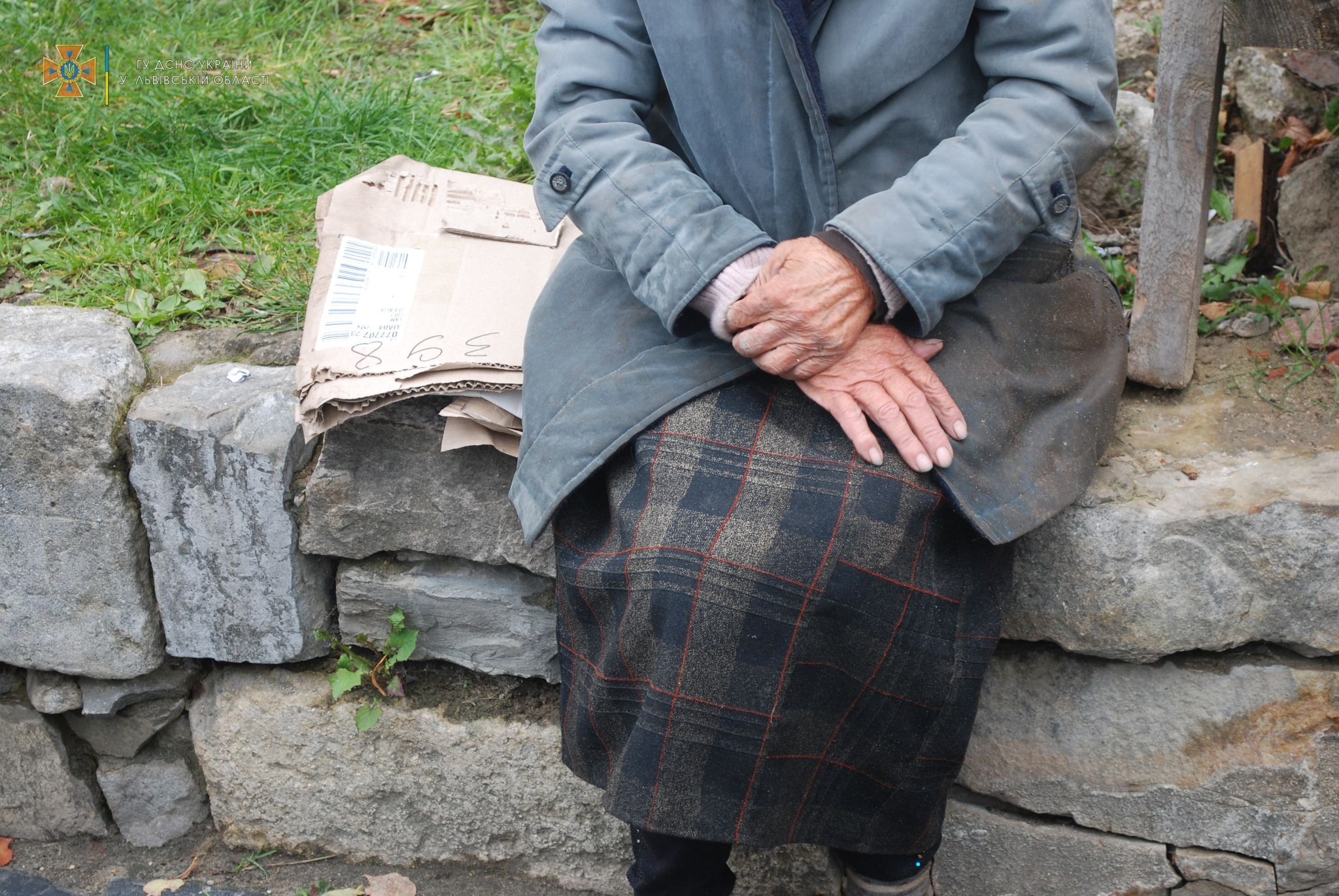 У центрі Львова жінка провалилася у яму. Фото: ДСНС Львівщини