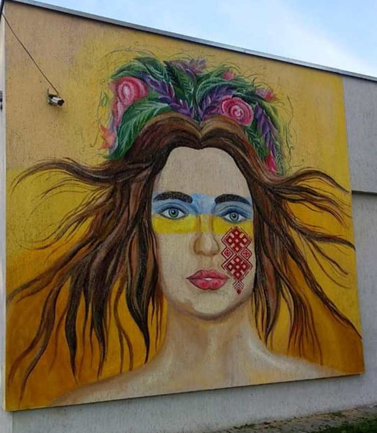 У Львові з’явився новий мурал, ескіз якого створили львівські школярі. Фото: facebook.com/СЗШ-65