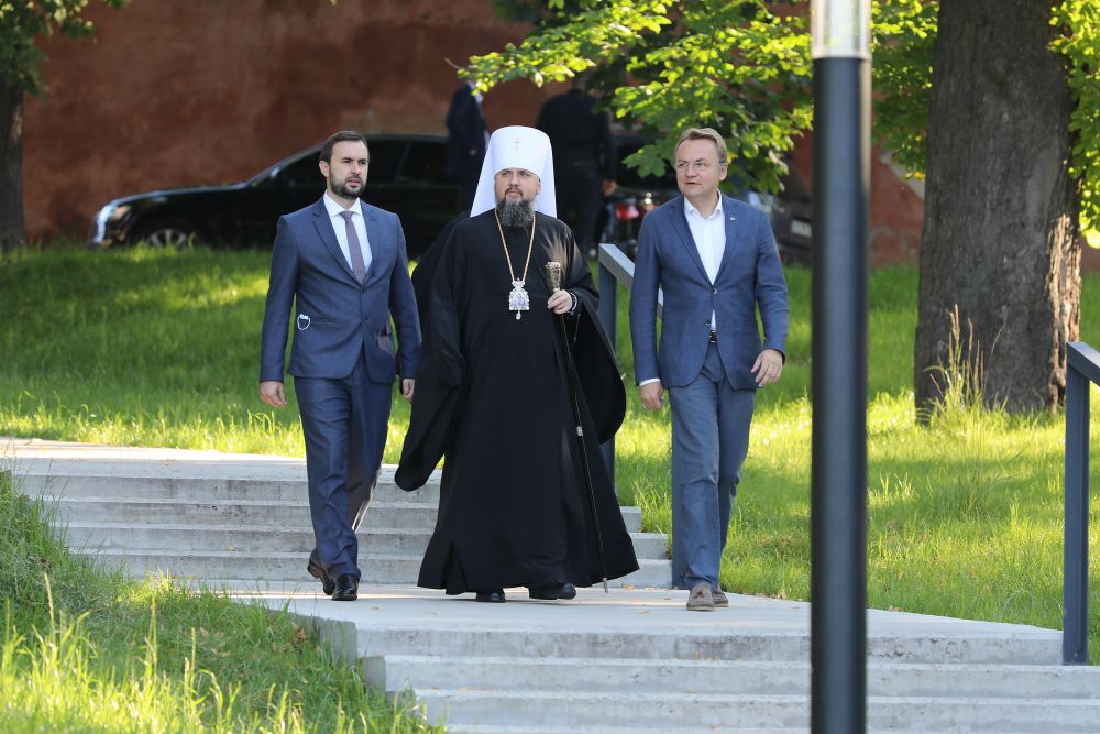 На Львівщину з візитом приїхав Глава Православної Церкви України Митрополит Епіфаній. Фото міськради