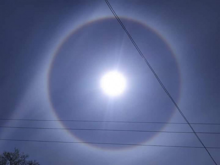 На Львівщині помітили рідкісне оптичне явище в атмосфері — гало. Фото: lviv.depo.ua