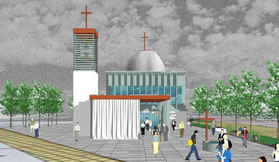 У Львові на вулиці Пасічній збудують нову церкву з каплицею і дзвіницею. Фото: парафія святої великомучениці Катерини ПЦУ