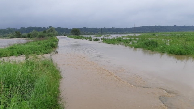 На Стрийщині затопило будинки і подвір’я. Фото: ДСНС Львівщини