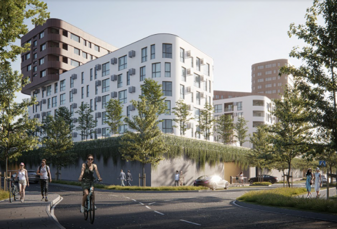 У Львові на вулиці Кульпарківській побудують житловий комплекс Safe Town. Візуалізація забудовника