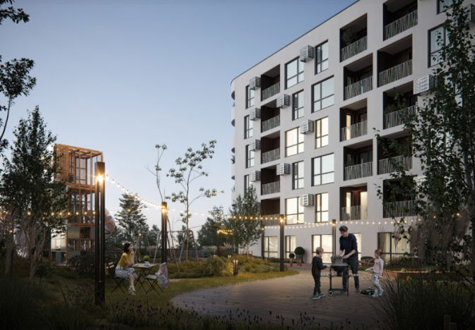 У Львові на вулиці Кульпарківській побудують житловий комплекс Safe Town. Візуалізація забудовника