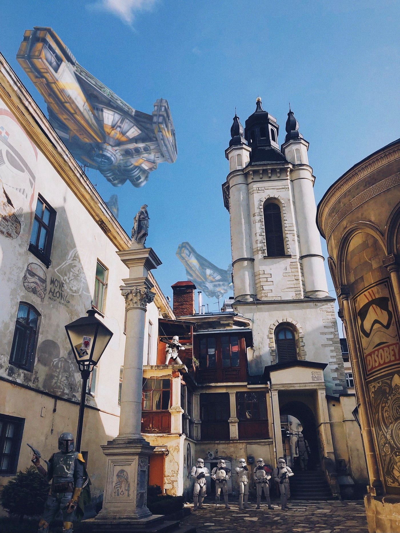 Дарт Вейдер із героями «Зоряних воєн» атакували Львів. Фото: Михайло Присташ