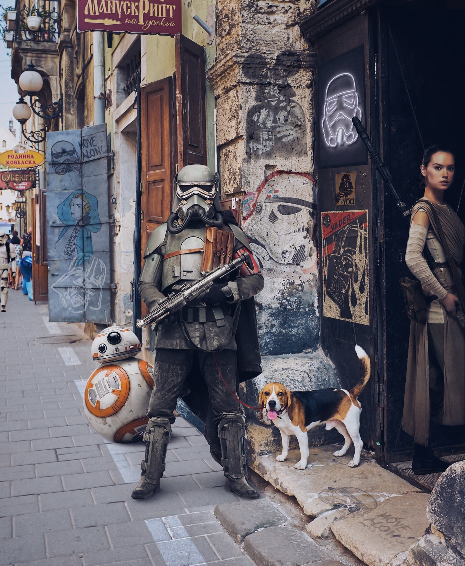 Дарт Вейдер із героями «Зоряних воєн» атакували Львів. Фото: Михайло Присташ