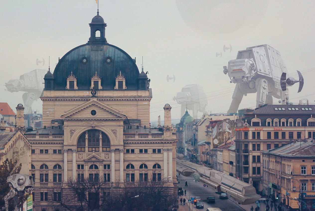 Дарт Вейдер із героями «Зоряних воєн» атакували Львів. Фото: Михайло Присташ