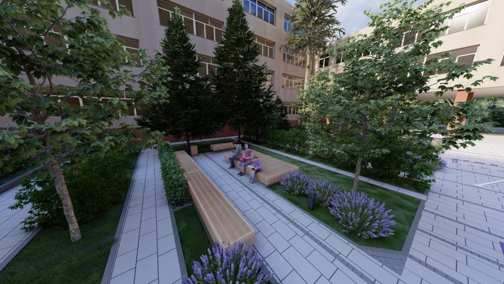 На Сихові реконструюють подвір'я однієї зі шкіл. Фото: Інститут просторового розвитку