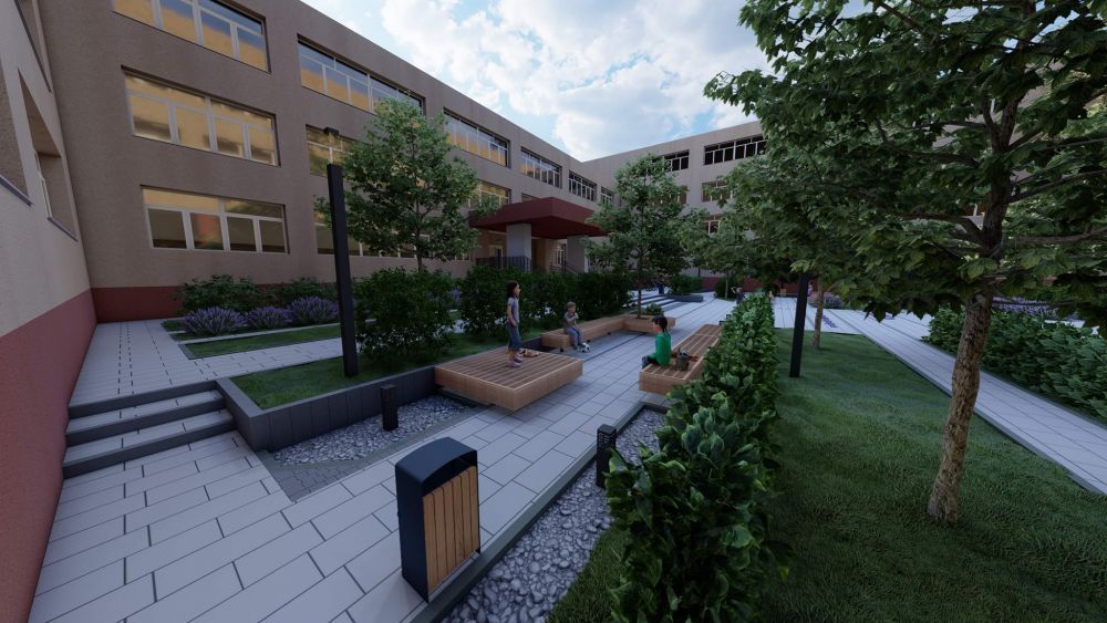 На Сихові реконструюють подвір'я однієї зі шкіл. Фото: Інститут просторового розвитку