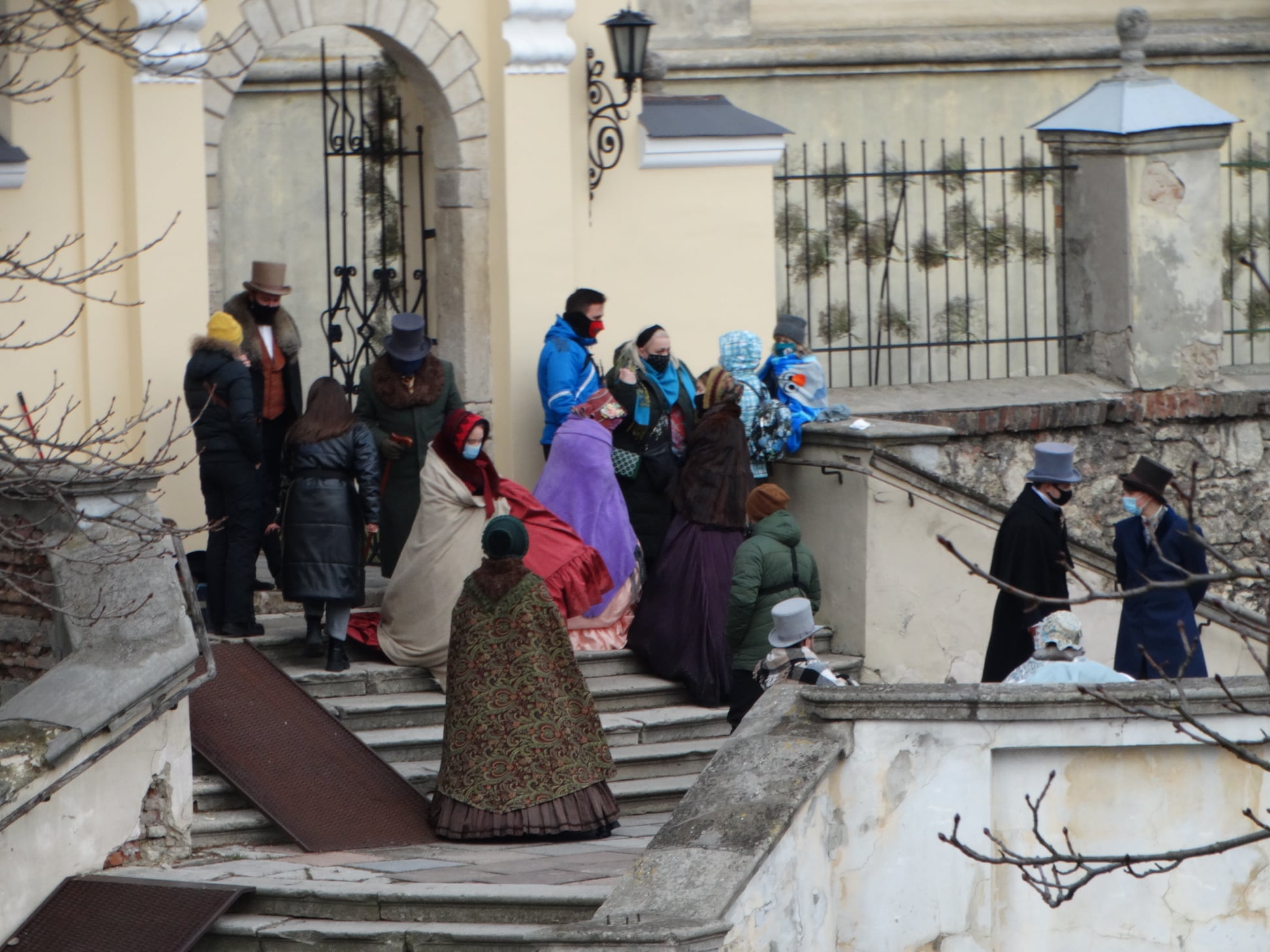 Як у Жовкві знімали кіносеріал. Фото: Туристичний інформаційний центр в місті Жовква