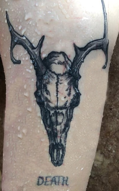 Тату на тілі загиблої. Фото поліції