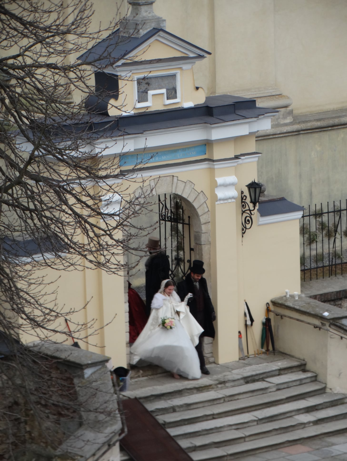 Як у Жовкві знімали кіносеріал. Фото: Туристичний інформаційний центр в місті Жовква