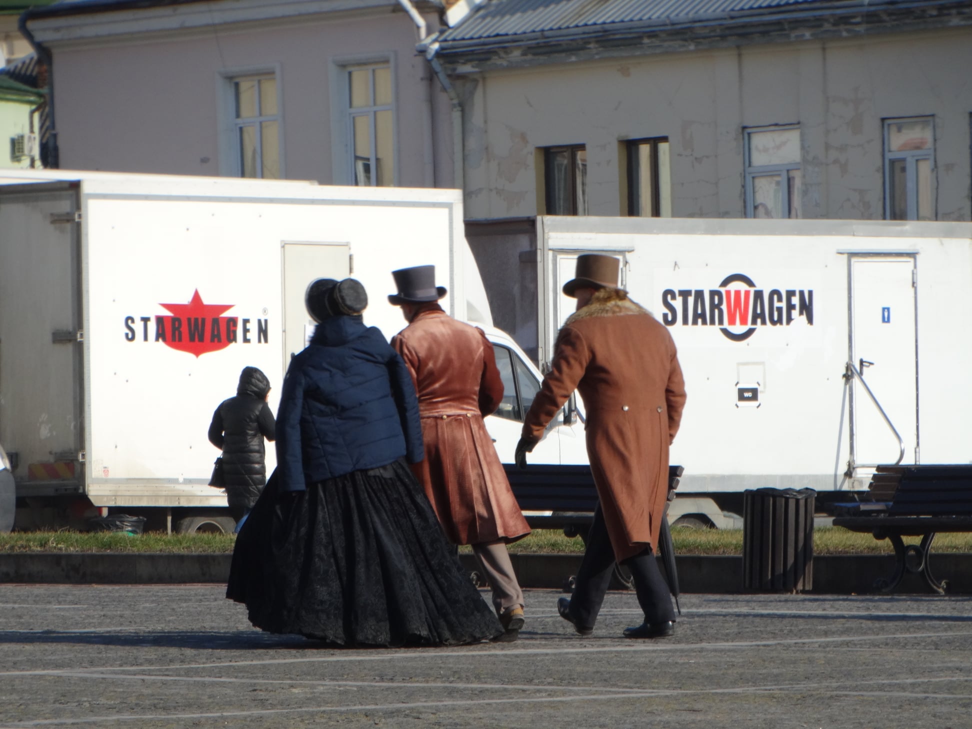 Як у Жовкві знімали кіносеріал. Фото: Туристичний інформаційний центр в місті Жовква