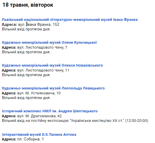 Які львівські музеї можна відвідати безкоштовно: перелік фото 1