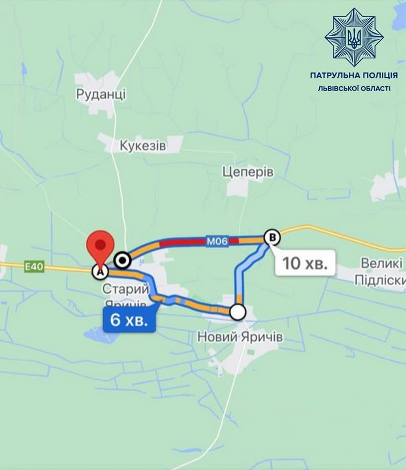 Через масову ДТП на автодорозі Київ-Чоп заблокований рух. Фото поліції