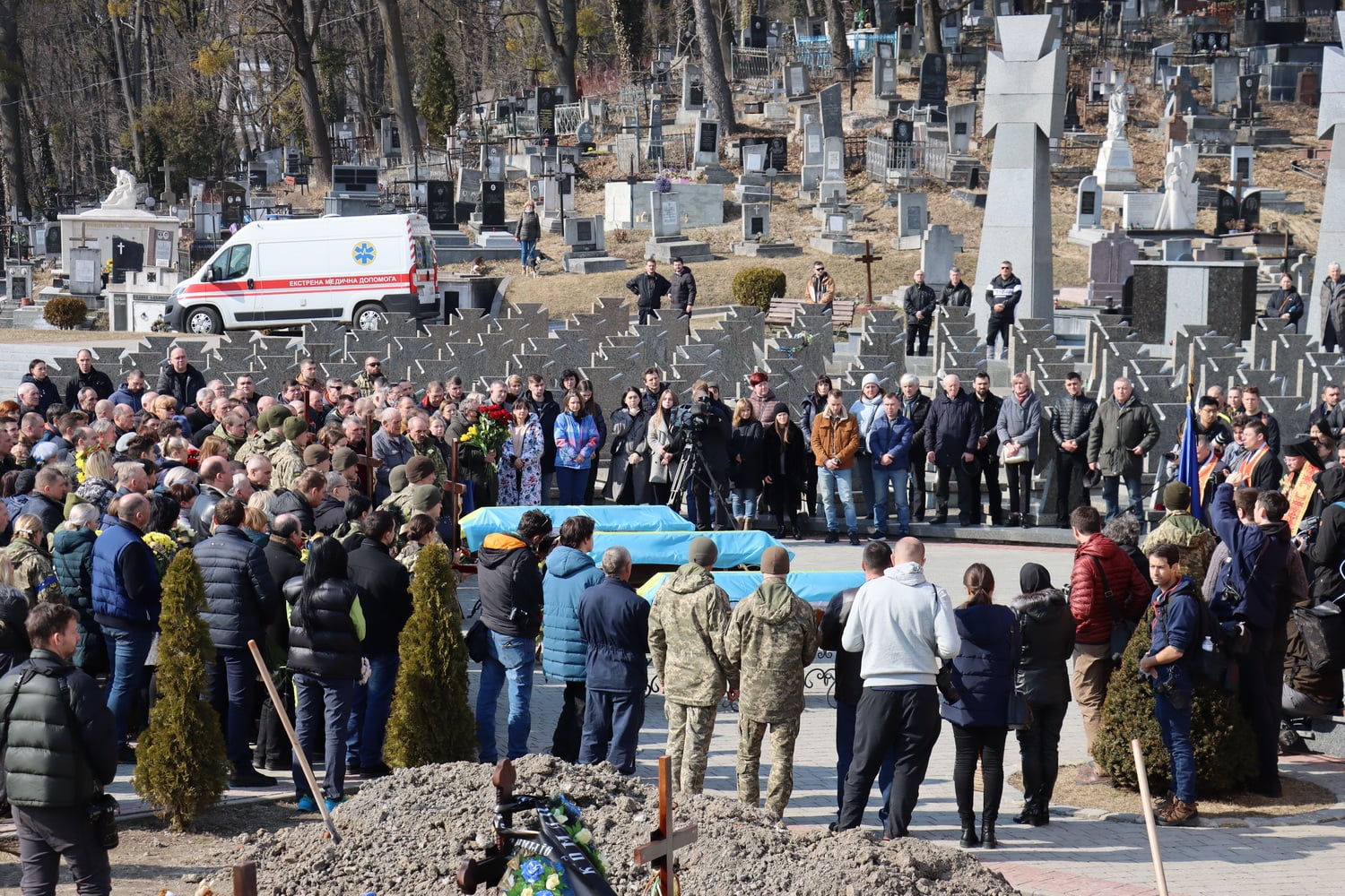 У Львові попрощались із загиблими на Яворівському полігоні військовослужбовцями