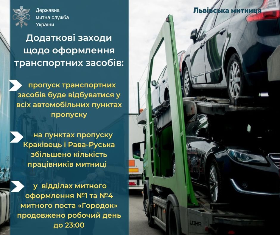 Львівська митниця дозволила ввозити автомобілі через всі пункти пропуску