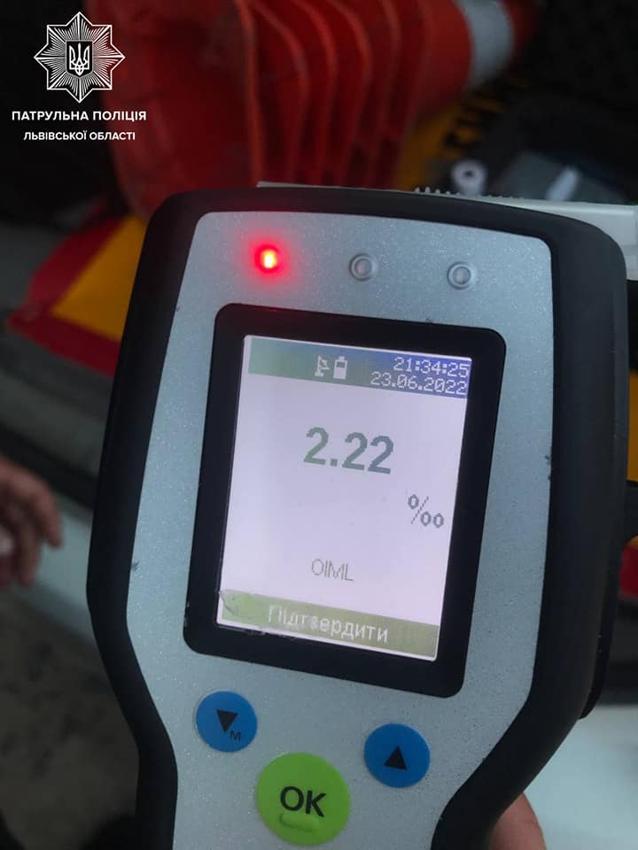 Надула у Drager 2,22 проміле: 21-річна водійка роз'їжджала Львовом п'яною за кермом