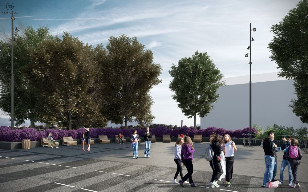 Площа перед Оперним театром. Візуалізація: ЛМР