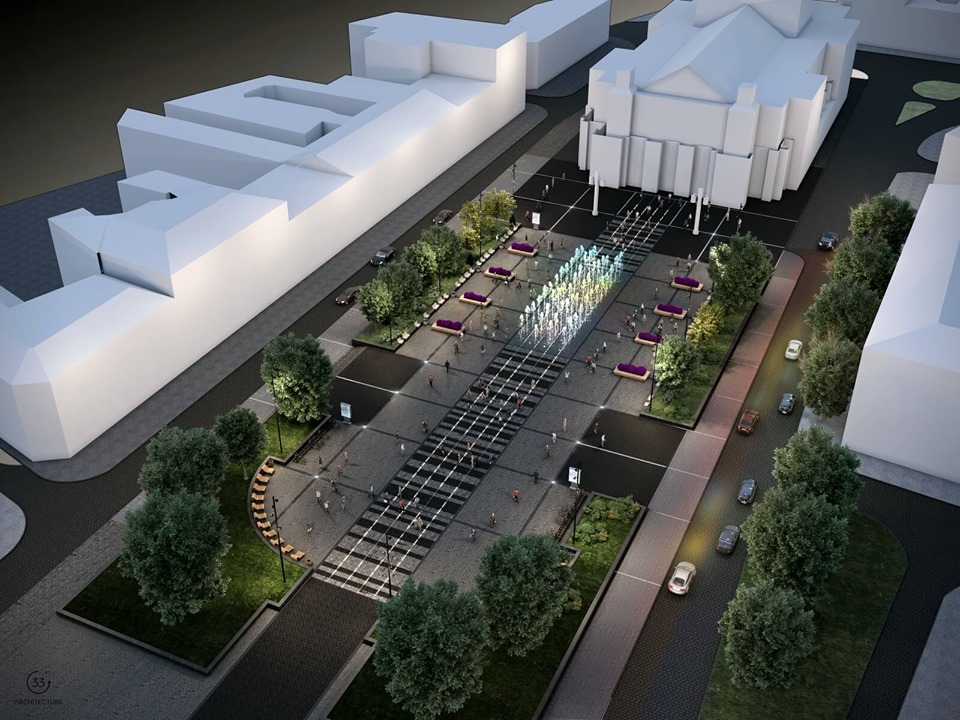 Площа перед Оперним театром. Візуалізація: ЛМР