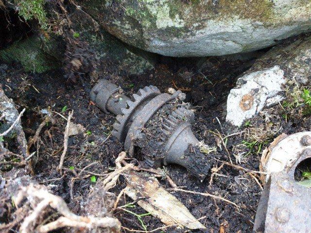 Уламки літака Junkers 88 біля Яйка Ілемського. Фото: Facebook-сторінка Андрія Риштуна