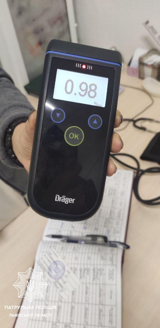 У Львові виписали перший штраф за новим законом про порушення ПДР. Фото поліції 