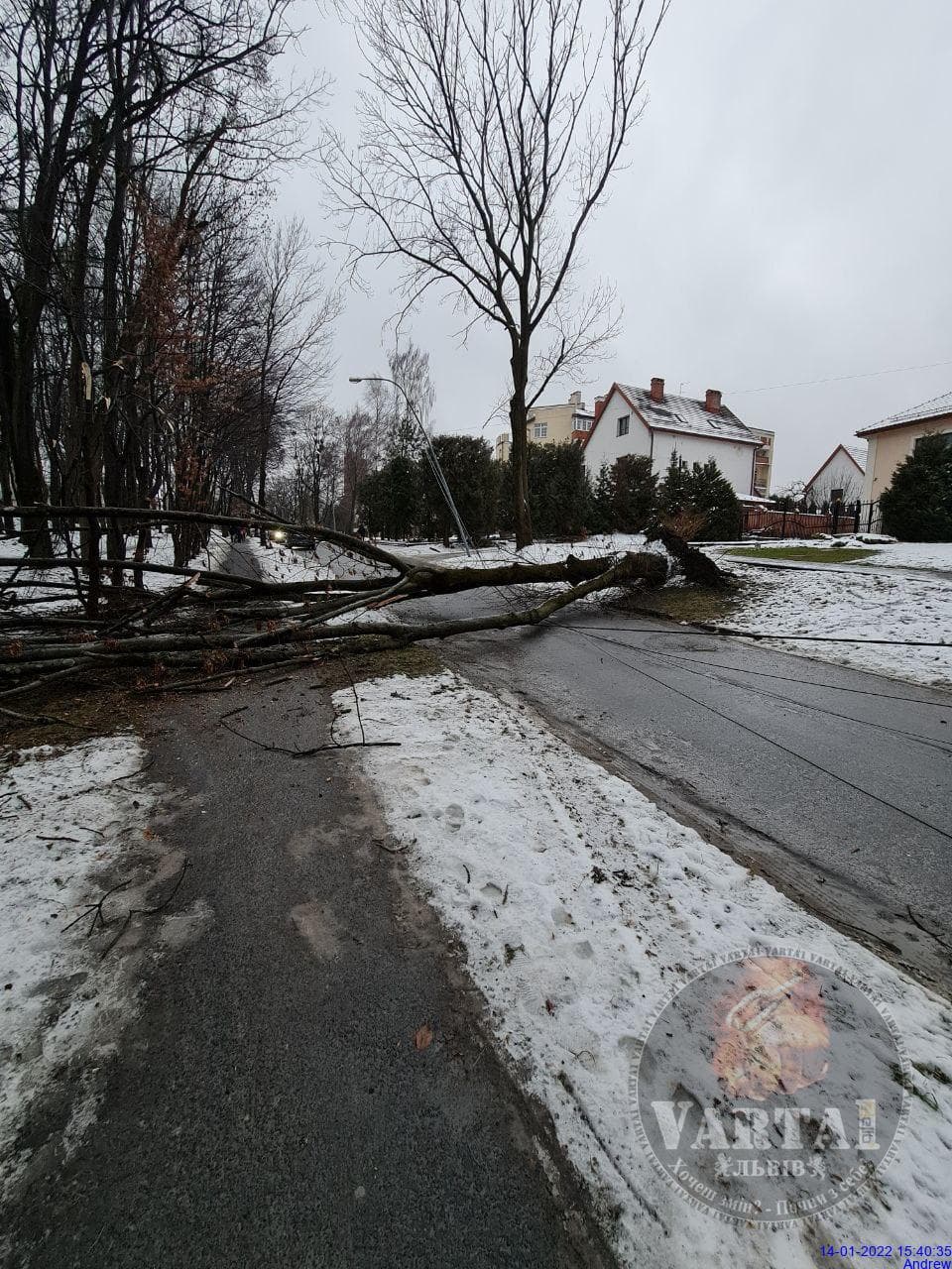 У Львові серед зими вдарила блискавка