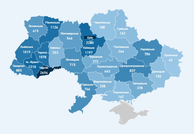Ранкова статистика. Скріншот з сайту.