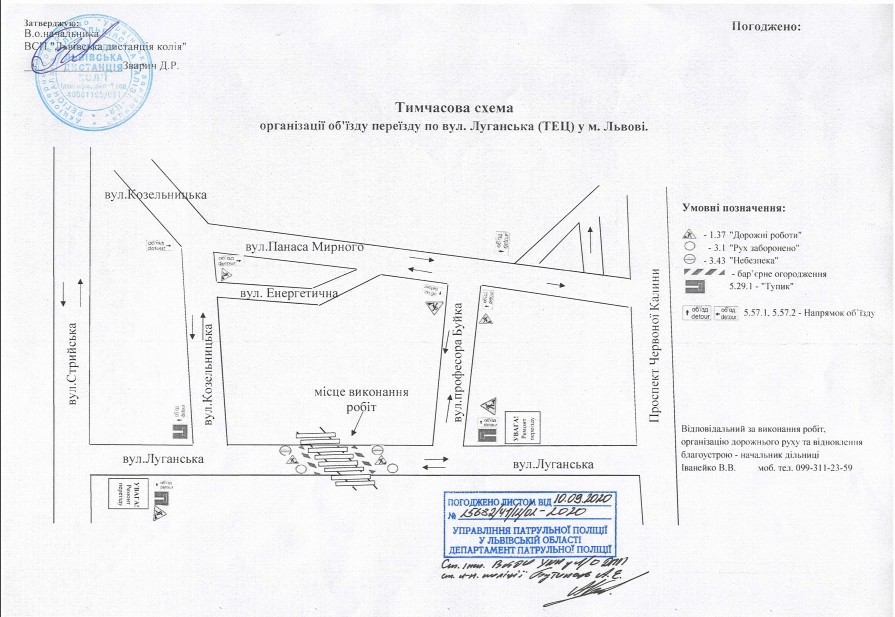 Схема об'їзду: ЛМР
