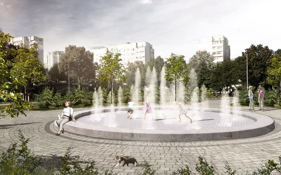 Візуалізація нового фонтану біля львівського храму. Фото: ЛМР