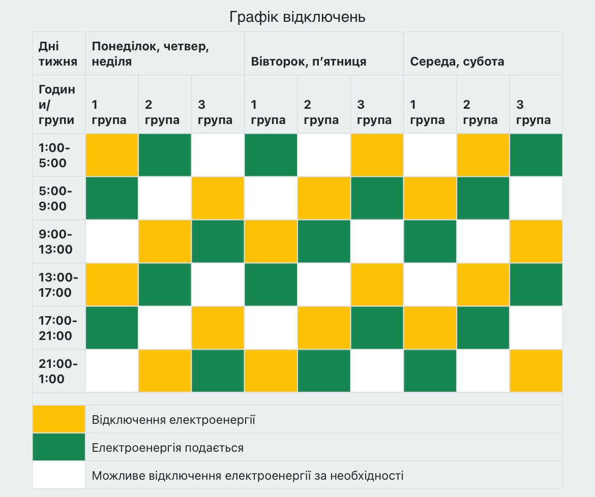 Як і кому відключатимуть світло у Львівській області 30 січня