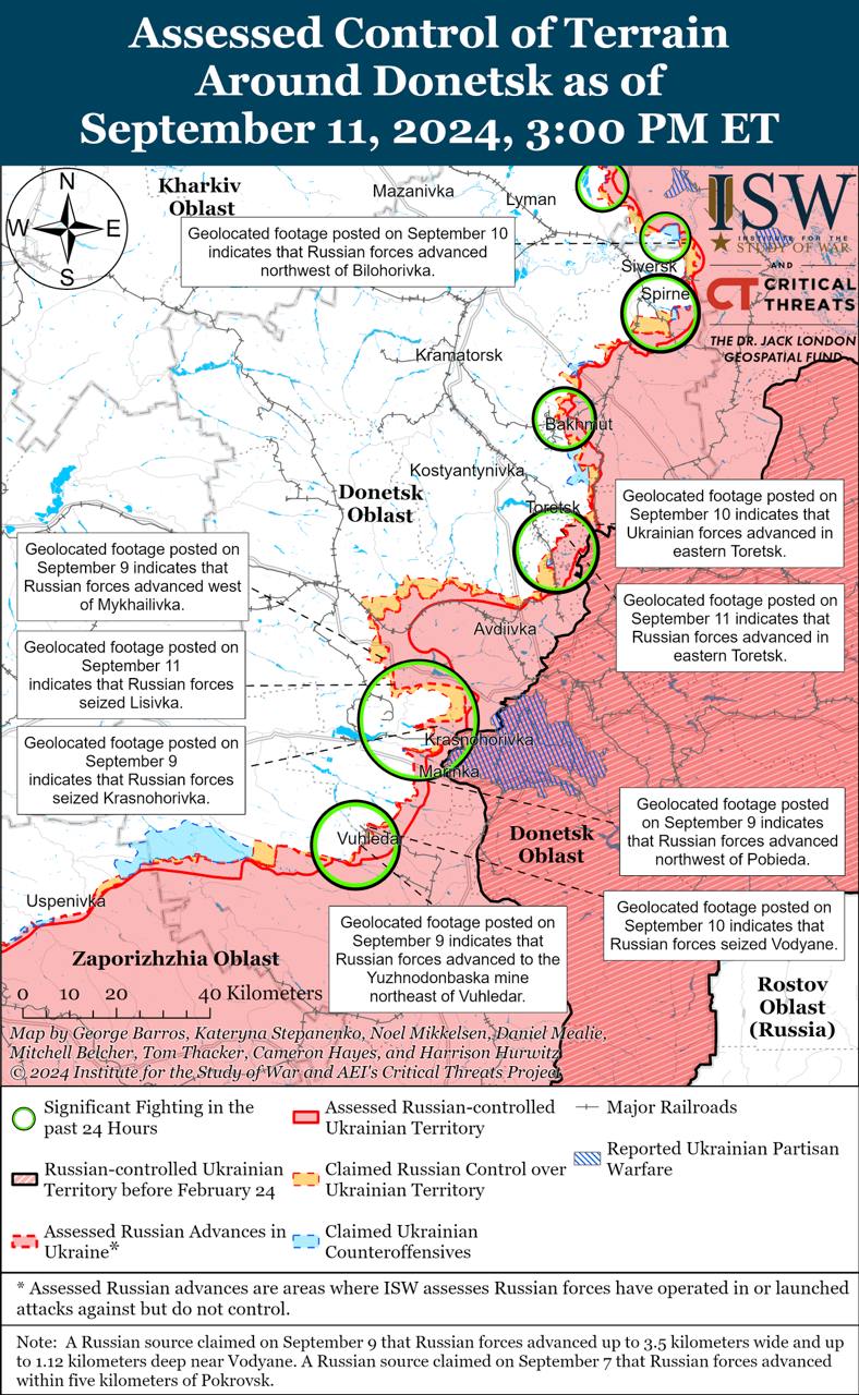 Карта бойових дій.